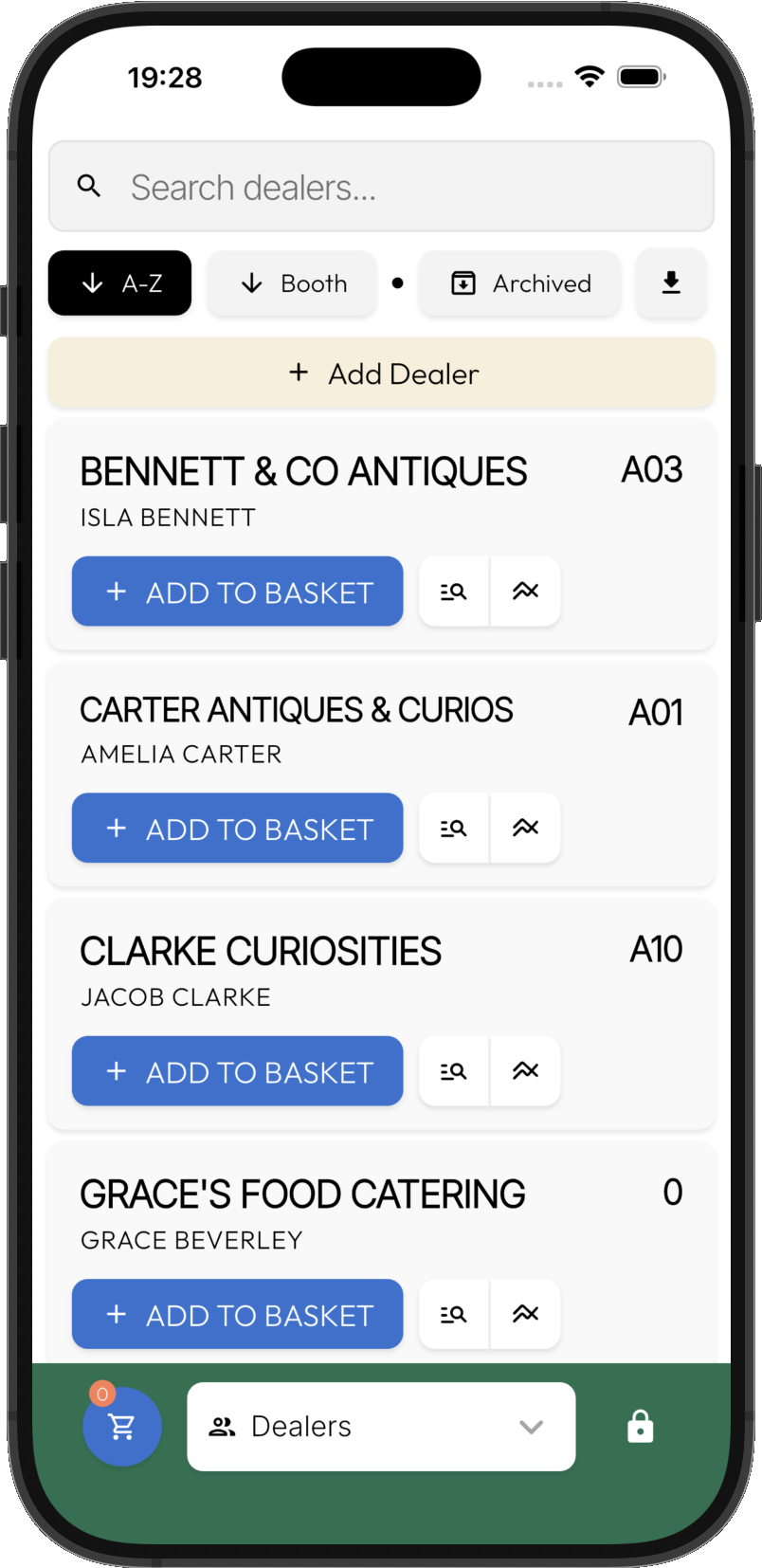 Antiquely device options screen